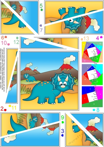 Cute Dinosaur Twisted Spiral Side Stacker