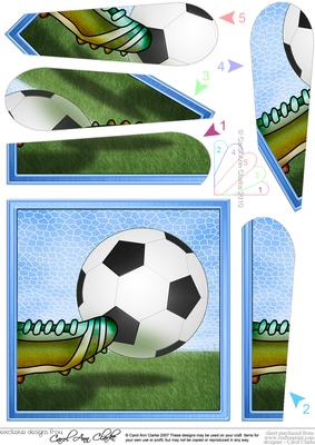 Football Quick Card with Fan Pyramage Topper