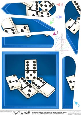 Dominoes Quick Card with Fan Pyramage Topper