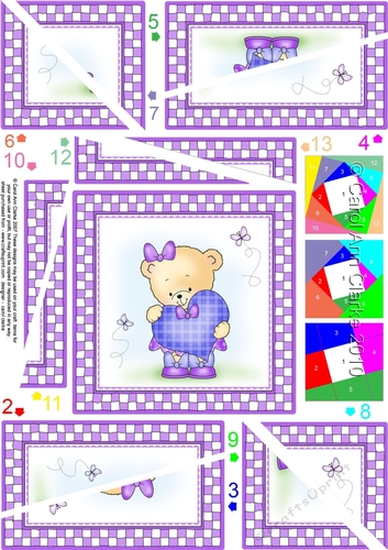 Hunney Bear Rosie has a Heart - Twisted Spiral Side Stacker