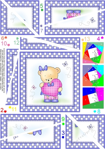Hunney Bear Rosie has a Heart - Twisted Spiral Side Stacker