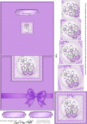Fluttery Butterfly - No-Hole Easy Over the Edge Card & Spiral Pyramid Topper