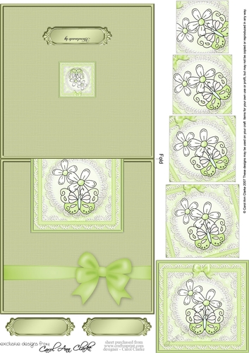 Fluttery Butterfly - No-Hole Easy Over the Edge Card & Spiral Pyramid Topper