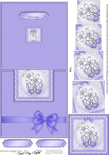Fluttery Butterfly - No-Hole Easy Over the Edge Card & Spiral Pyramid Topper