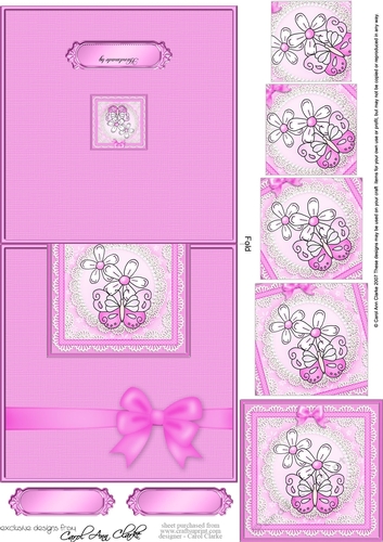 Fluttery Butterfly - No-Hole Easy Over the Edge Card & Spiral Pyramid Topper