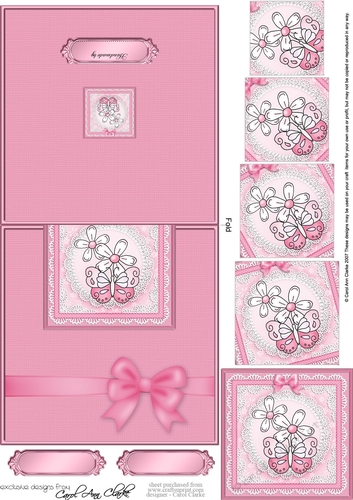 Fluttery Butterfly - No-Hole Easy Over the Edge Card & Spiral Pyramid Topper