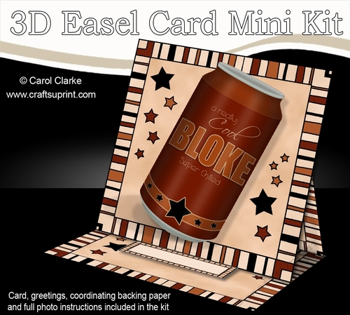 3D Easel Card Mini Kit - Beer Can - A Really Cool Bloke