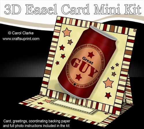 3D Easel Card Mini Kit - Beer Can - Great Guy
