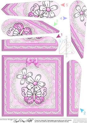 Fluttery Butterfly - Quick Card with Fan Pyramage Topper