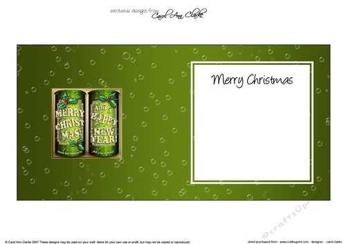 Merry Christmas! Cans of Beer square landscape insert