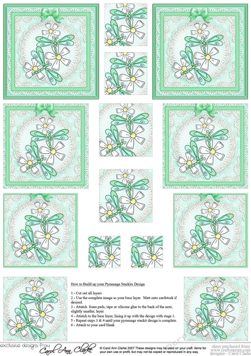Dreamy Dragonflies & Daisies  - Pyramage sheet