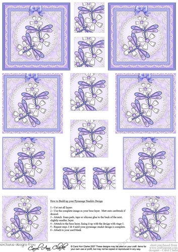 Dreamy Dragonflies & Daisies  - Pyramage sheet