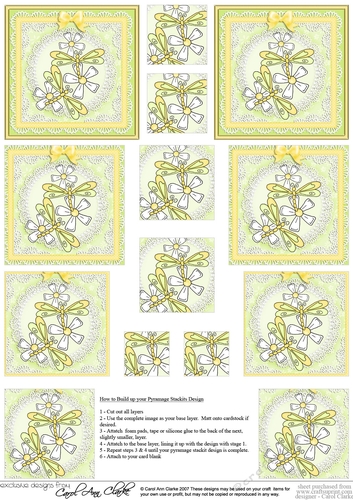 Dreamy Dragonflies & Daisies  - Pyramage sheet