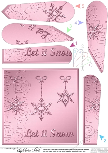 Christmas Snowflakes Fan Pyramage Topper