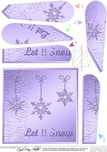 Christmas Snowflakes Fan Pyramage Topper