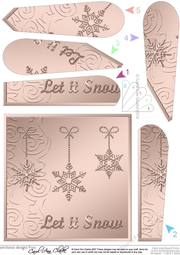 Christmas Snowflakes Fan Pyramage Topper