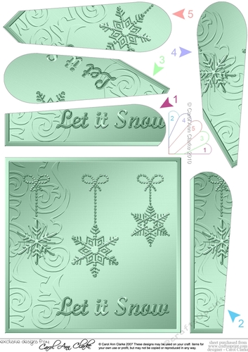 Christmas Snowflakes Fan Pyramage Topper