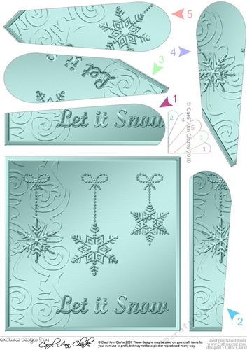 Christmas Snowflakes Fan Pyramage Topper