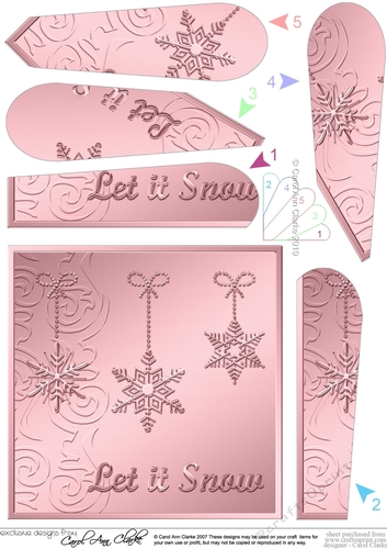 Christmas Snowflakes Fan Pyramage Topper