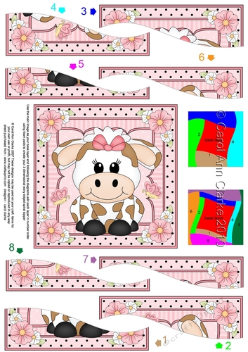 Cute Little Cow Wavy Spiral Side Stacker