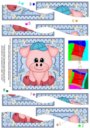 Cute Little Pig Wavy Spiral Side Stacker
