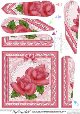 Just Roses Quick Card with Fan Pyramage Topper