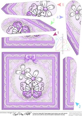 Fluttery Butterfly - Quick Card with Fan Pyramage Topper