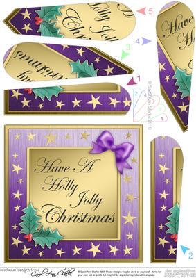 Elegant Christmas Quick Card with Fan Pyramage Topper