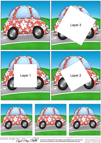 Funky Floral Car -  Twisted Tunnel Topper