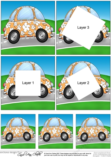 Funky Floral Car -  Twisted Tunnel Topper