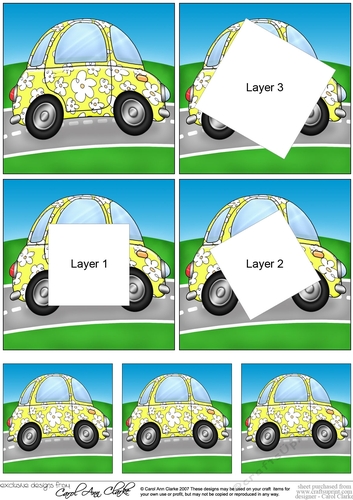 Funky Floral Car -  Twisted Tunnel Topper