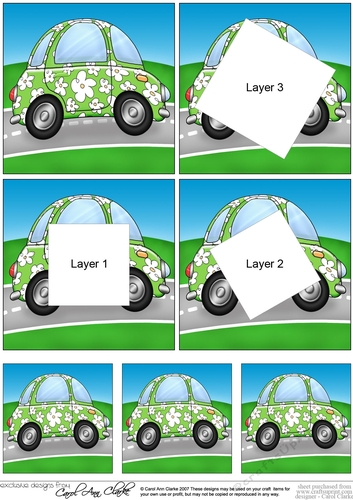 Funky Floral Car -  Twisted Tunnel Topper