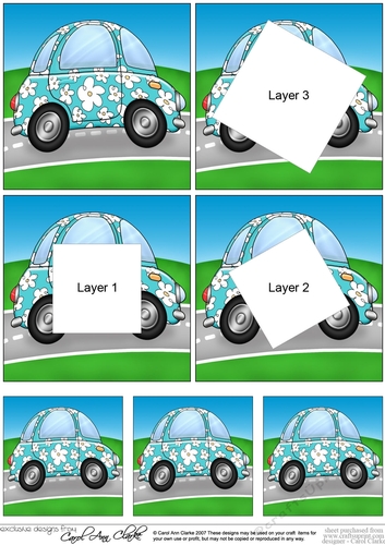 Funky Floral Car -  Twisted Tunnel Topper