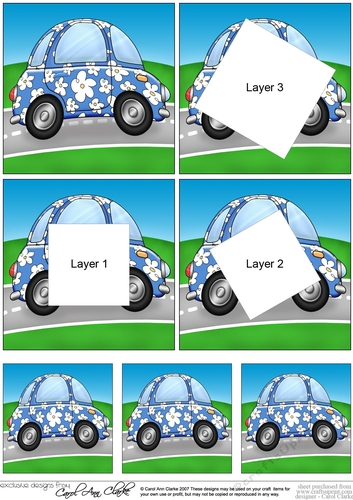 Funky Floral Car -  Twisted Tunnel Topper