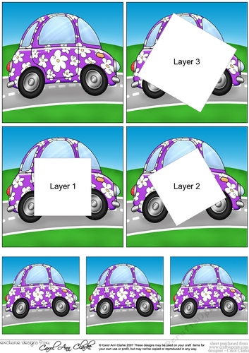 Funky Floral Car -  Twisted Tunnel Topper