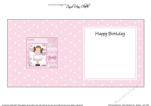Cute Girlz & Lace square landscape insert