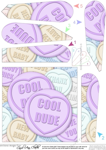 Cool Dude Sweet Heart - Fan Pyramage Topper