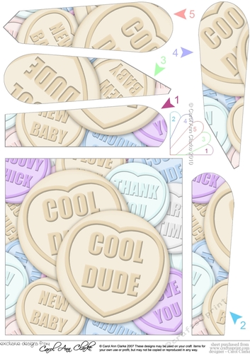 Cool Dude Sweet Heart - Fan Pyramage Topper