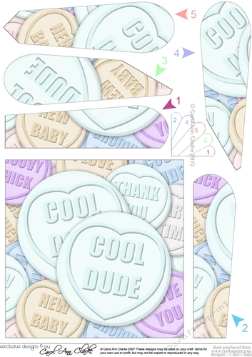 Cool Dude Sweet Heart - Fan Pyramage Topper