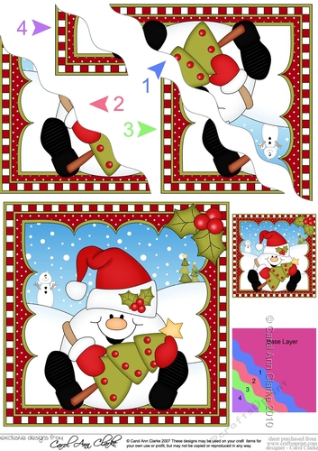 Christmas Snowball Sam Wavey Corner Stacker