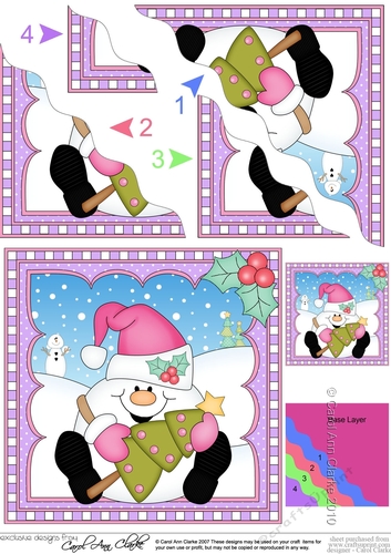 Christmas Snowball Sam Wavey Corner Stacker