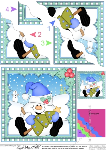 Christmas Snowball Sam Wavey Corner Stacker