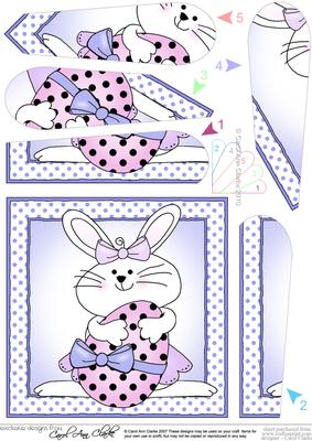 Little Bunny Quick Card with Fan Pyramage Topper