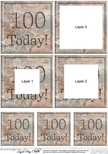 100 Today! Set in Stone Tunnel Topper
