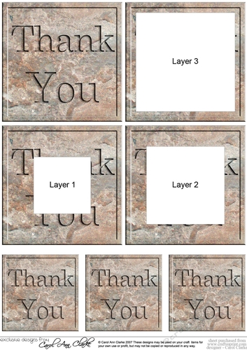 Thank You Set in Stone Tunnel Topper