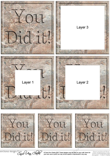 You Did it! Set in Stone Tunnel Topper