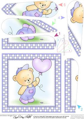 Robert's Balloon Quick Card with Fan Pyramage Topper