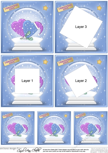 Christmas Love -  Snowglobe Twisted Tunnel Topper