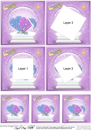Christmas Love -  Snowglobe Twisted Tunnel Topper