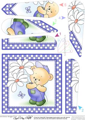Robert's Flowers Quick Card with Fan Pyramage Topper